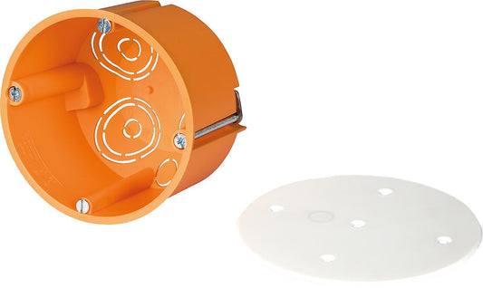 F-Tronic cavity wall junction box Ø 74 mm, 50 mm deep with cover, 1 piece