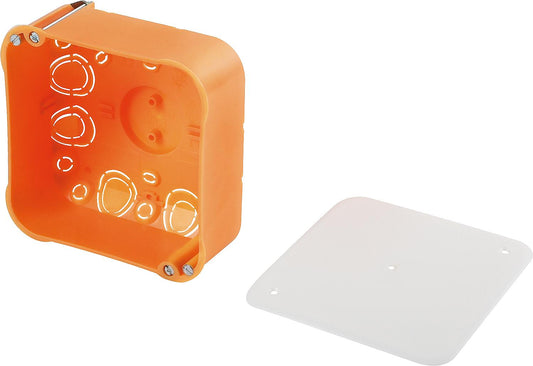 F-Tronic 104x104mm cavity wall junction box, with cover, 1 piece