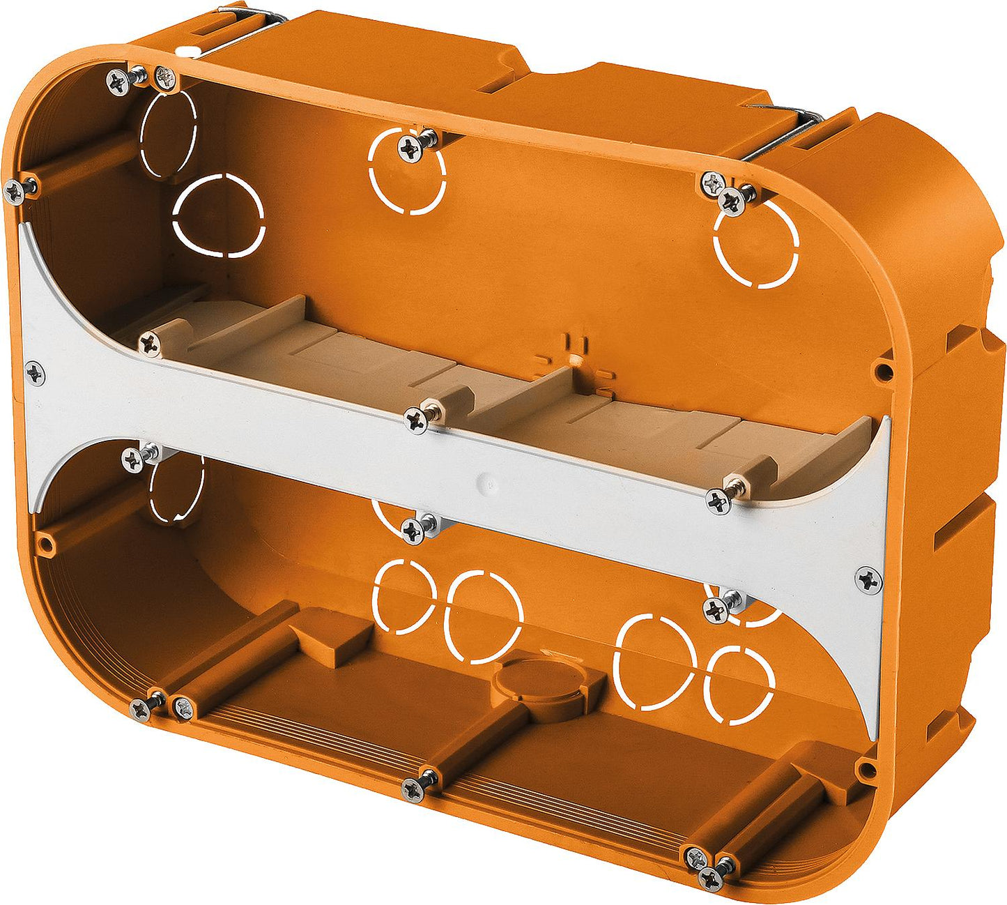 F-Tronic solid cavity wall device box, 2-gang, Ø 68 mm, 60 mm deep