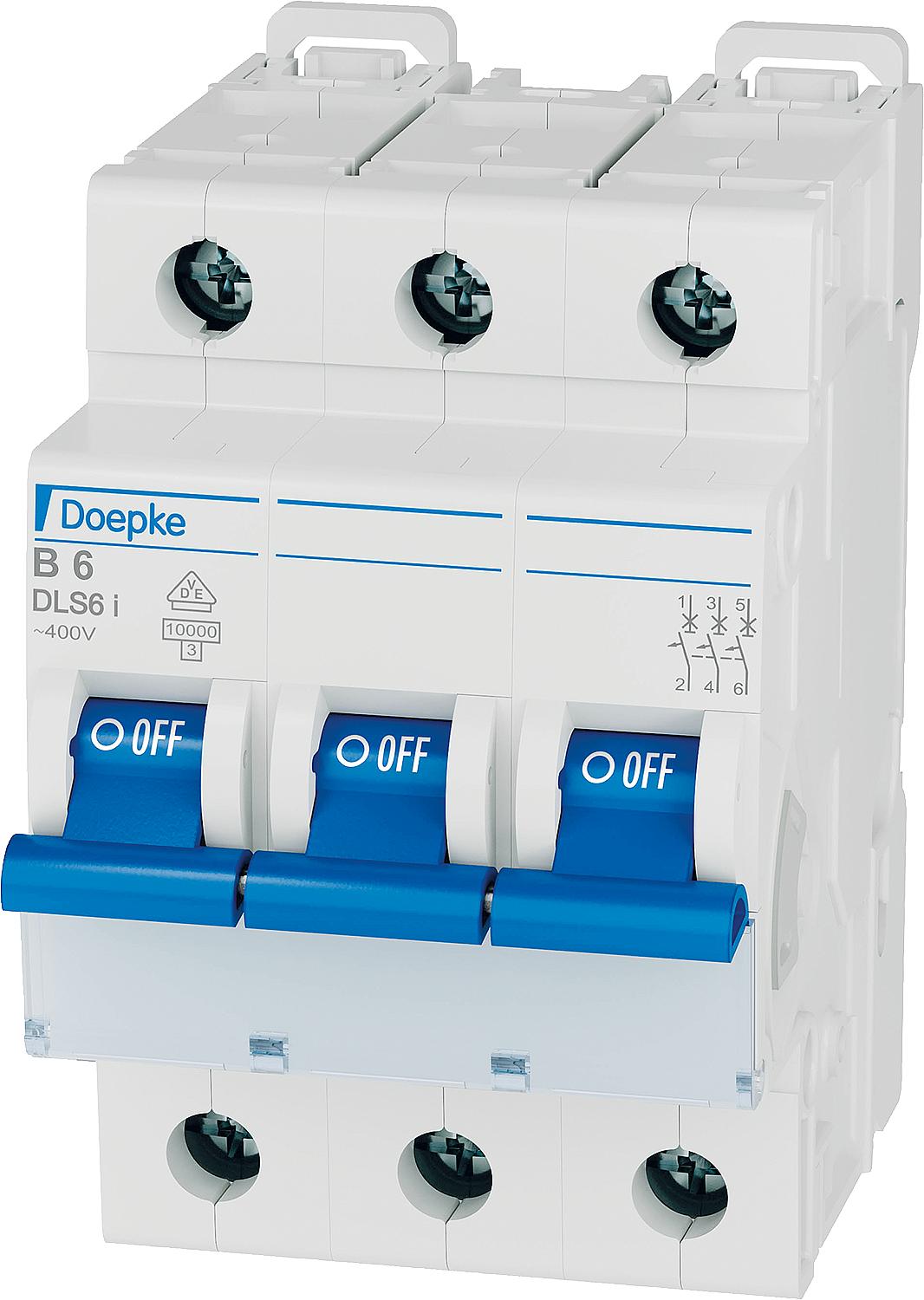 Doepke DLS 6h, B6, 10KA 3-pole miniature circuit breaker