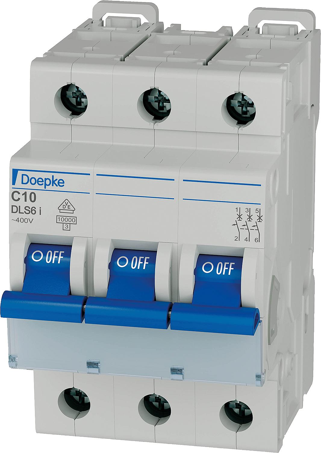 Doepke DLS 6h, B6, 10KA 3-pole miniature circuit breaker
