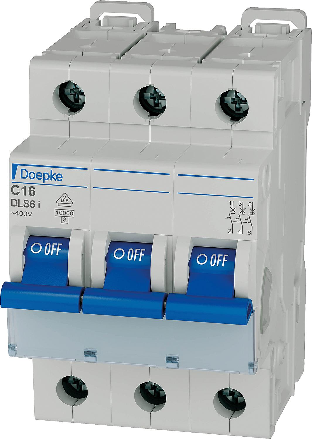 Doepke DLS 6h, B6, 10KA 3-pole miniature circuit breaker