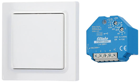 Wireless switch set with wireless push button for standard 55, Eltako BPS55