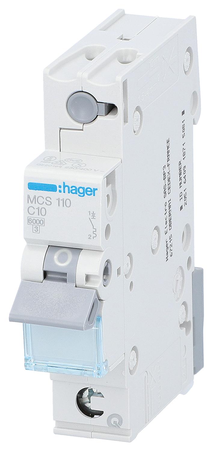 Hager B16A, 1p, 6kA, SSK miniature circuit breaker