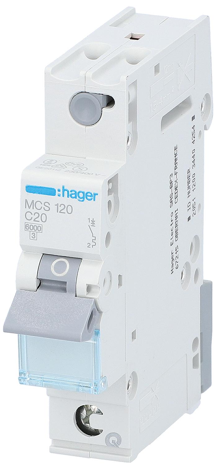 Hager B16A, 1p, 6kA, SSK miniature circuit breaker