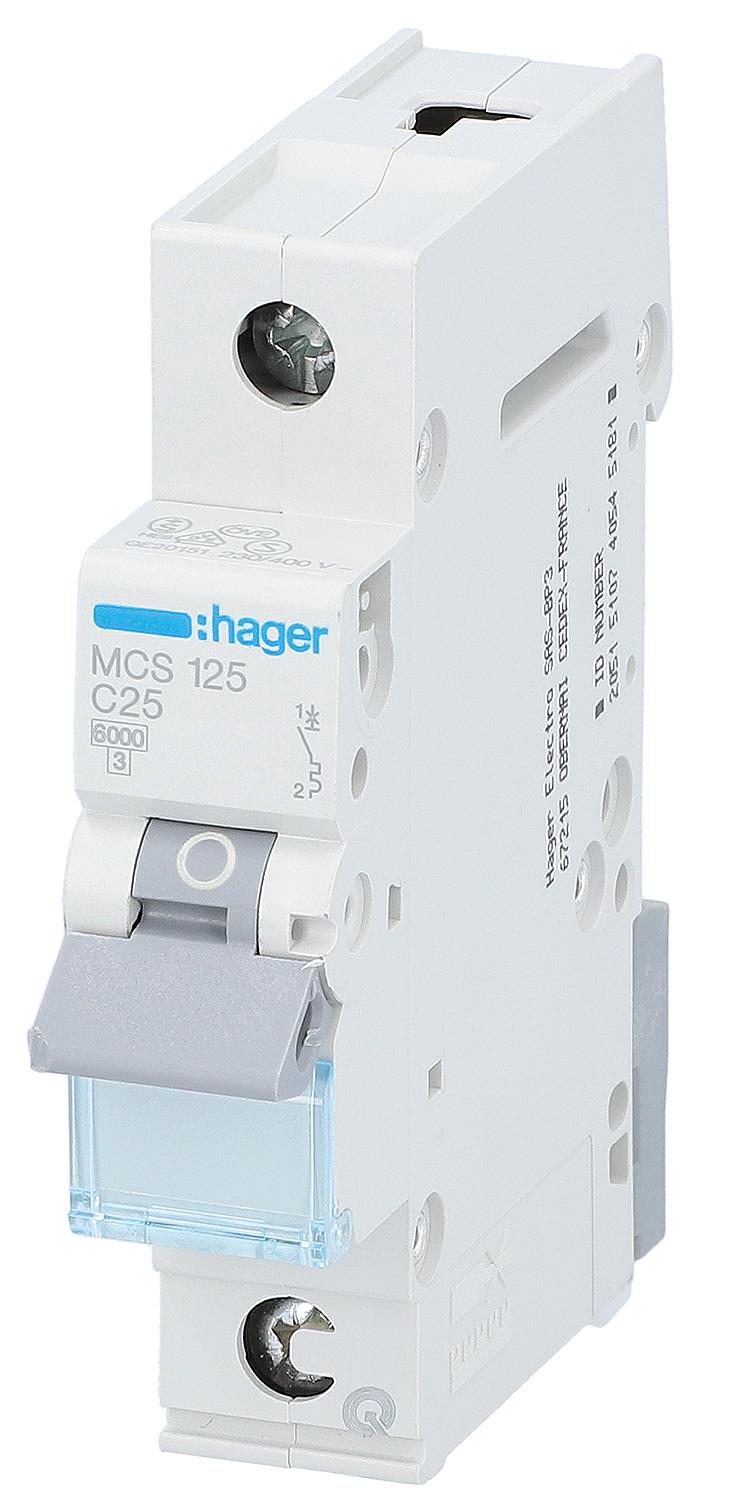 Hager B16A, 1p, 6kA, SSK miniature circuit breaker