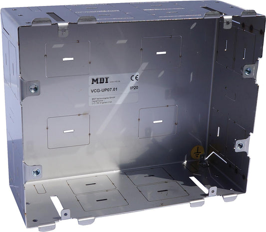 Metal flush-mounted box for touch panel, size: 7 inches, WxHxD: 213x171x84mm