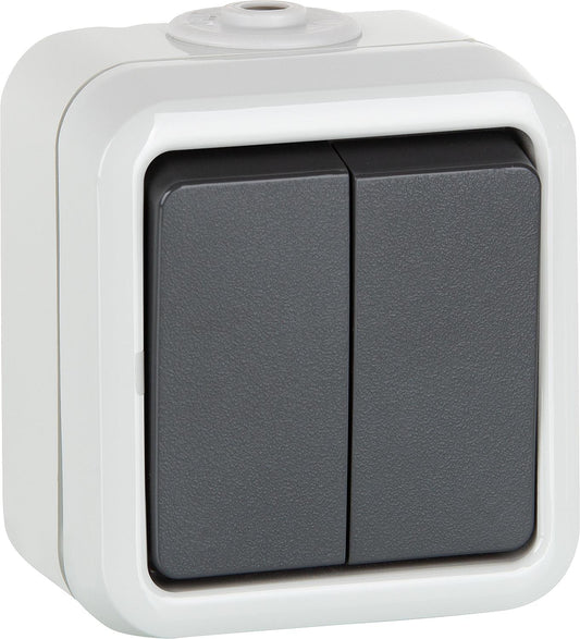 AP series switch PEHA IP44, grey, D625 WAB