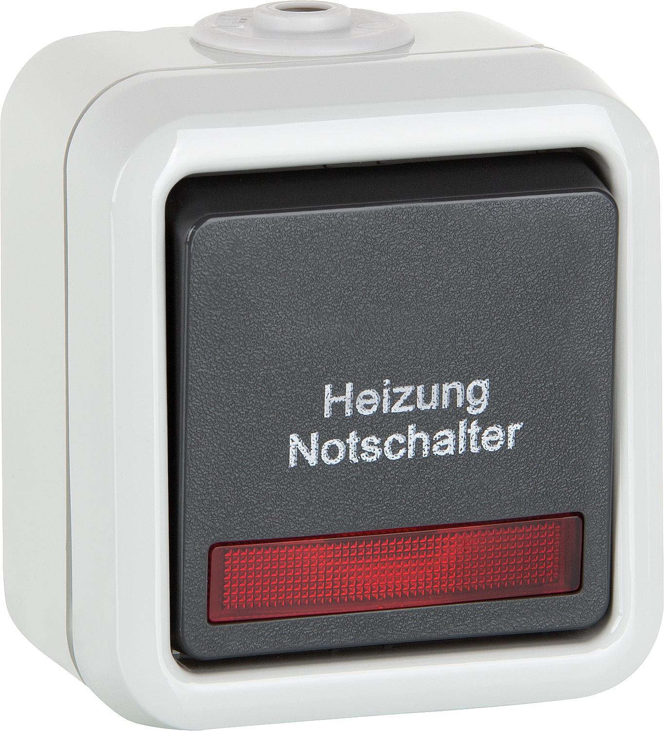AP heating emergency switch PEHA IP44, on/off/changeover switch D 626 WAB HN