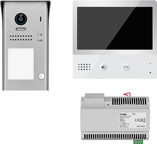 Video-Türsprechanlage VT200 AP 1xTürsprechstelle, 1xTaste 1xTouch-Komfort-Innenstation        *KB*