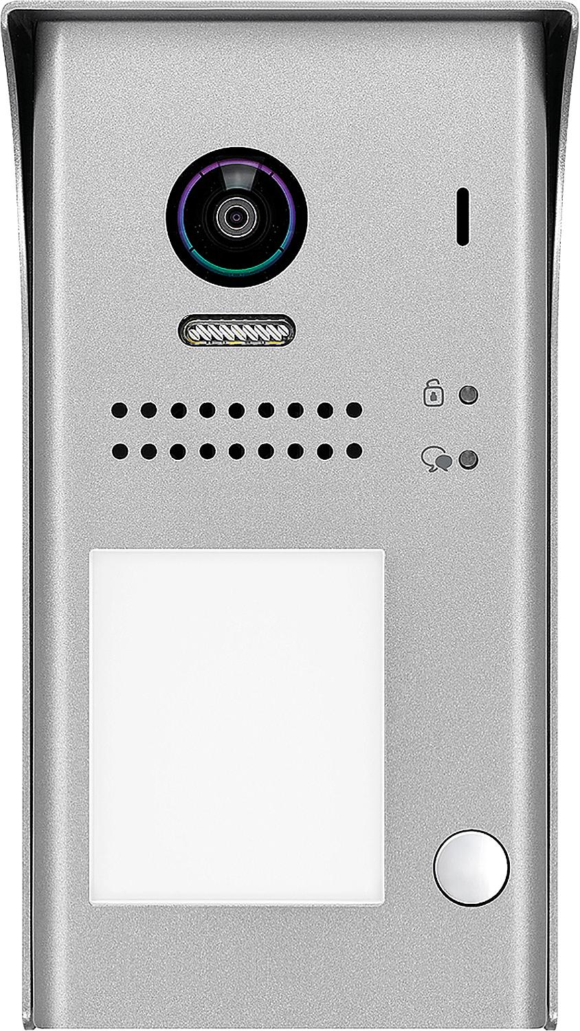 Interphone vidéo VT200 AP avec 1 bouton de sonnette, acier inoxydable, dimensions (L x H x P) : 90 x 176 x 26 mm