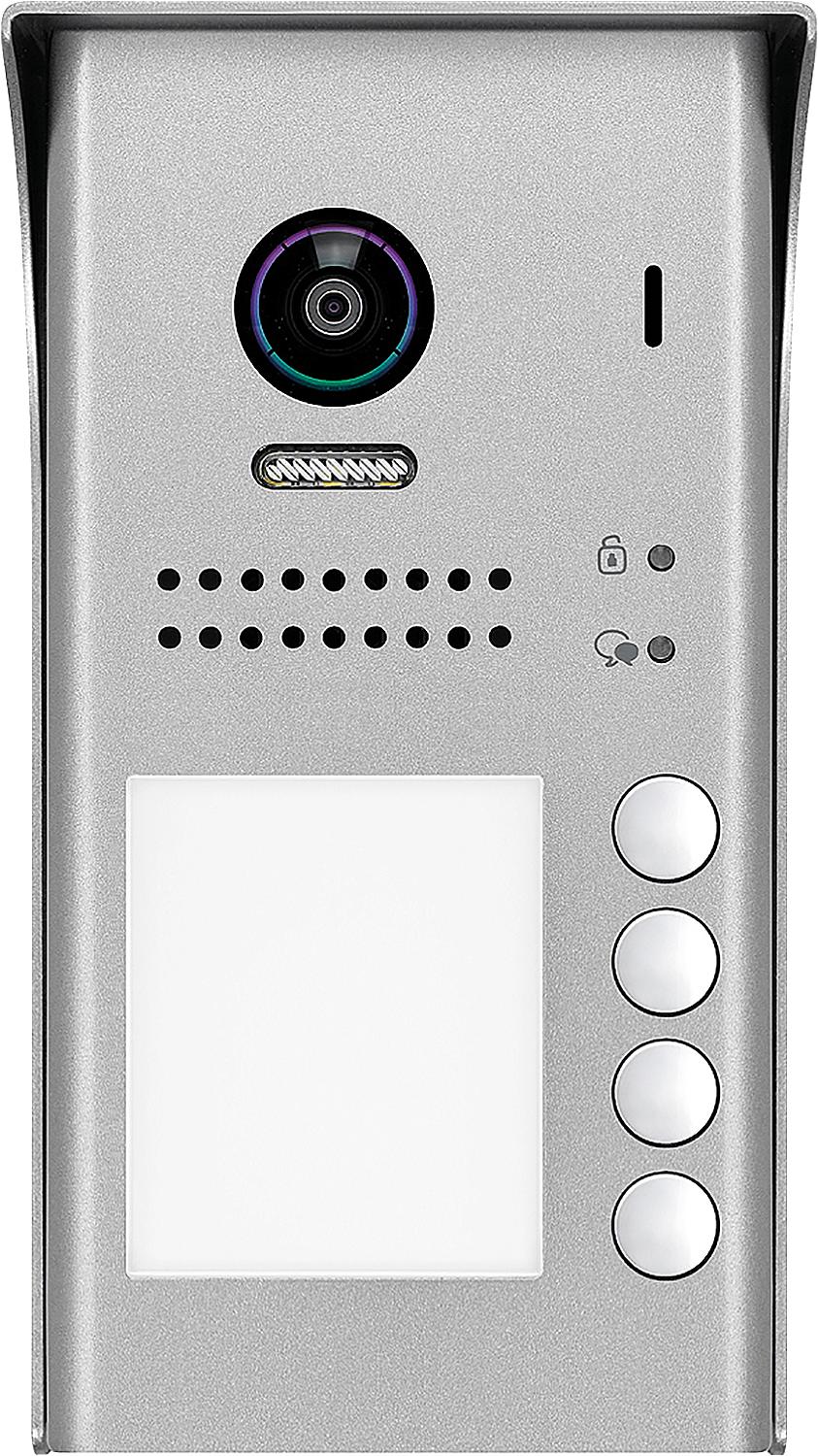 Interphone vidéo VT200 AP avec 1 bouton de sonnette, acier inoxydable, dimensions (L x H x P) : 90 x 176 x 26 mm