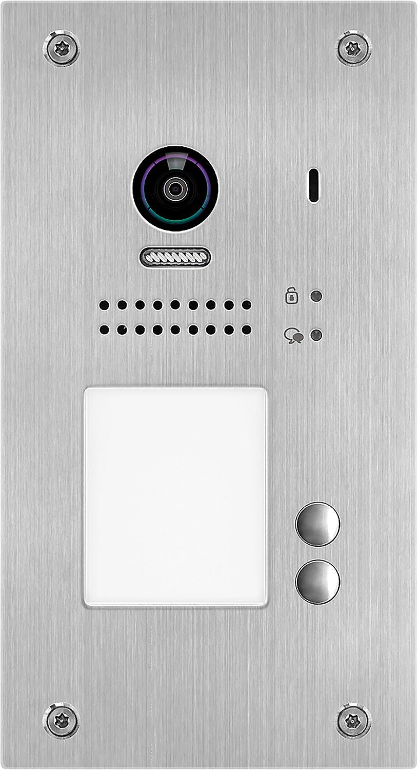 Video door intercom VT200 flush mount, 1x doorbell button, stainless steel, WxHxD: 120x220x2mm