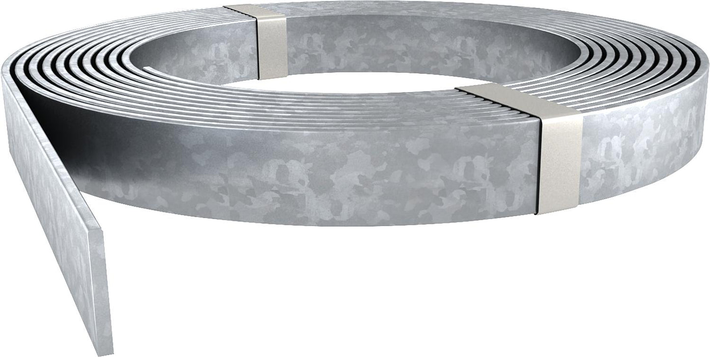Steel flat conductor for underground use, hot-dip galvanized, length: 30m, width x height: 30 x 3.5 mm