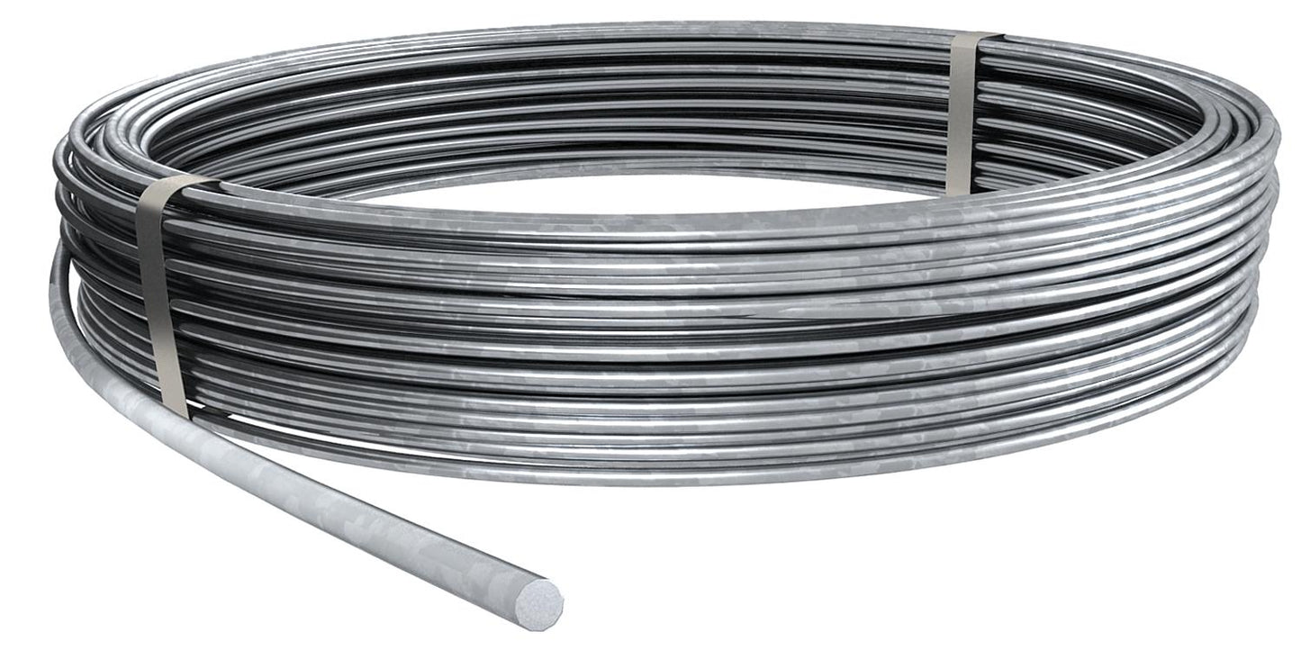Galvanized steel round conductor for underground use, length: 80m, size/cross-section: 10mm/78mm²