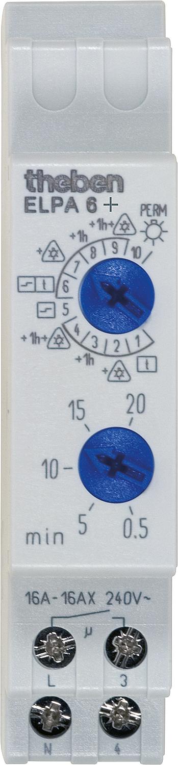 Treppenlicht-Zeitschalter elektronisch, ELPA 6 plus, theben, 2 Schliesser, 16A
