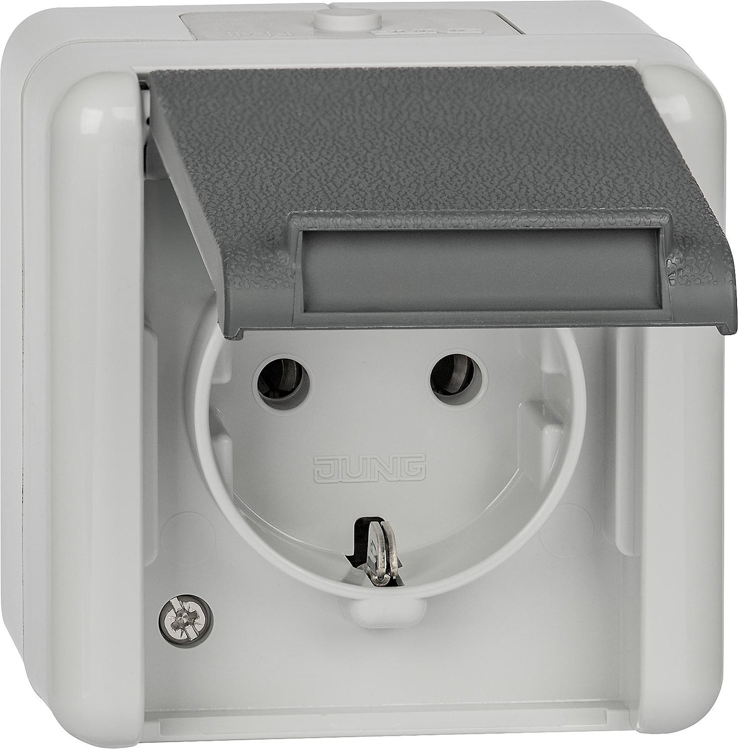 Surface-mounted socket, single, Jung 820 W / WG 800