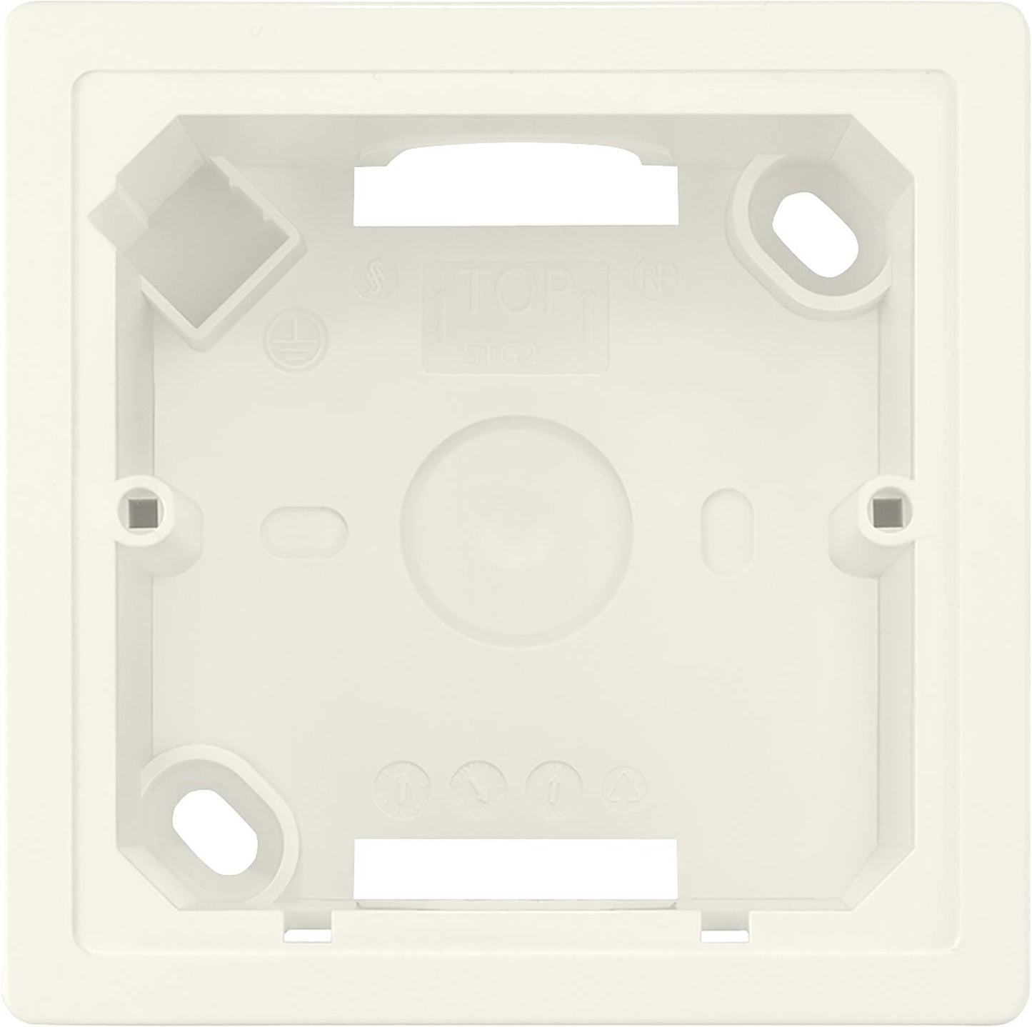 Surface-mounted cover Siemens 5TG2901 single, titanium white