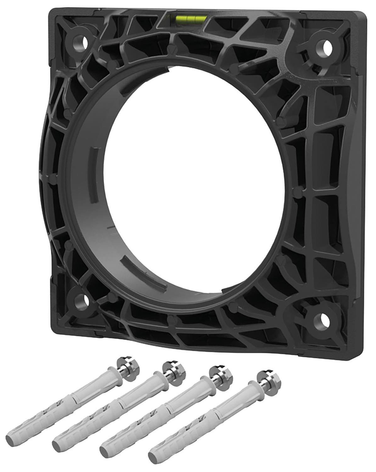 Plastic flange for D-core drilling: 150mm LxW: 235x235mm