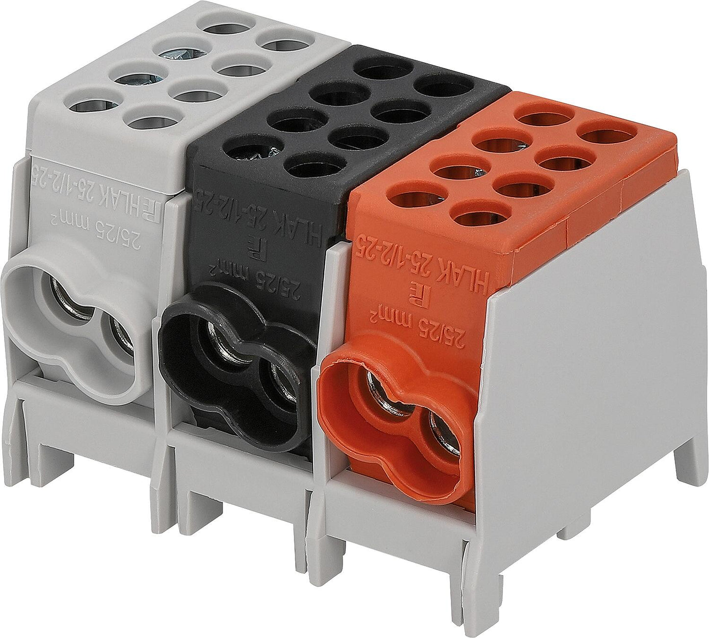 Bornes de dérivation du conducteur principal HLAK 25, 2-5 pôles, 25/25 mm²