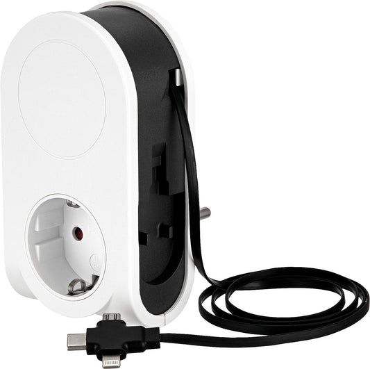 Chargeur USB Flex 3 en 1, Lightning, Micro USB, USB-C, USB-A