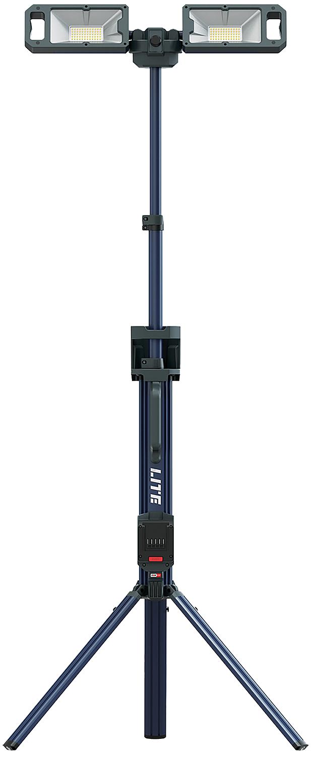 Mobile battery-powered LED spotlight TOWER LITE CAS without battery