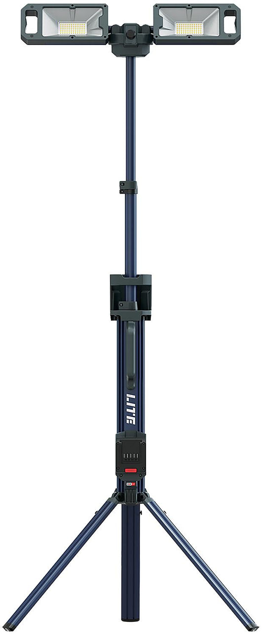 Mobile battery-powered LED spotlight TOWER LITE CAS without battery