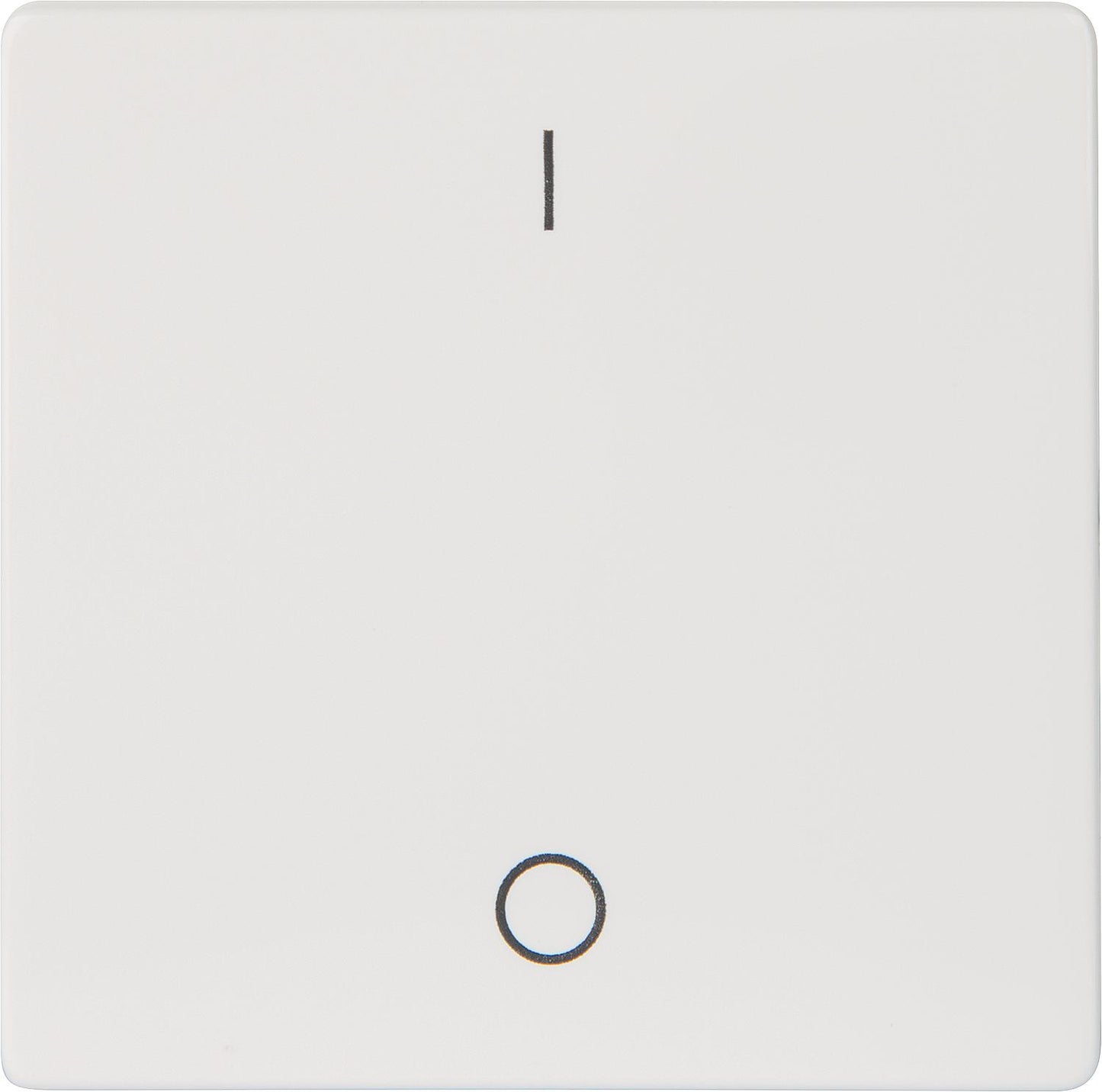 Rocker switch with symbols I/O titanium white / 55 mm x 55 mm protection class IP20 / 1 piece