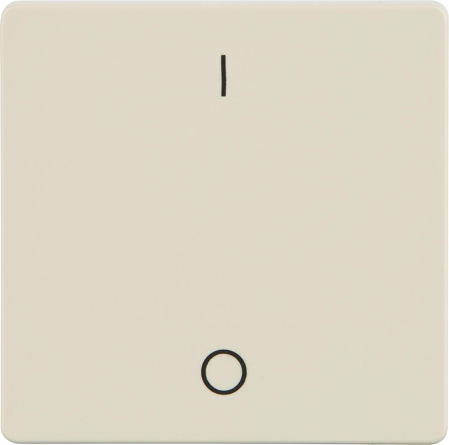 Rocker switch with symbols I/O titanium white / 55 mm x 55 mm protection class IP20 / 1 piece