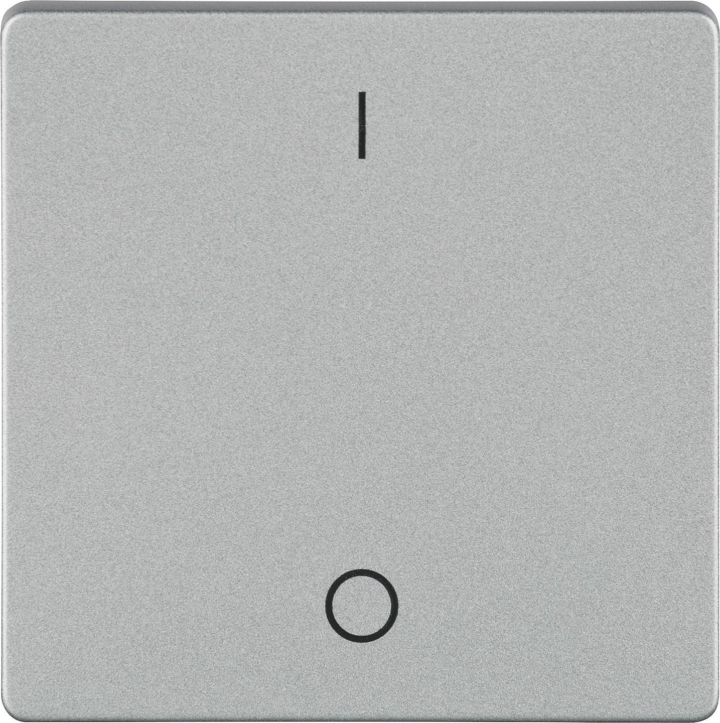 Rocker switch with symbols I/O titanium white / 55 mm x 55 mm protection class IP20 / 1 piece