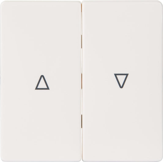 Wippe-2fach mit Symbolen Auf/Ab titanweiss/ 55 mm x 55 mm Schutzart IP20 / 1 Stück