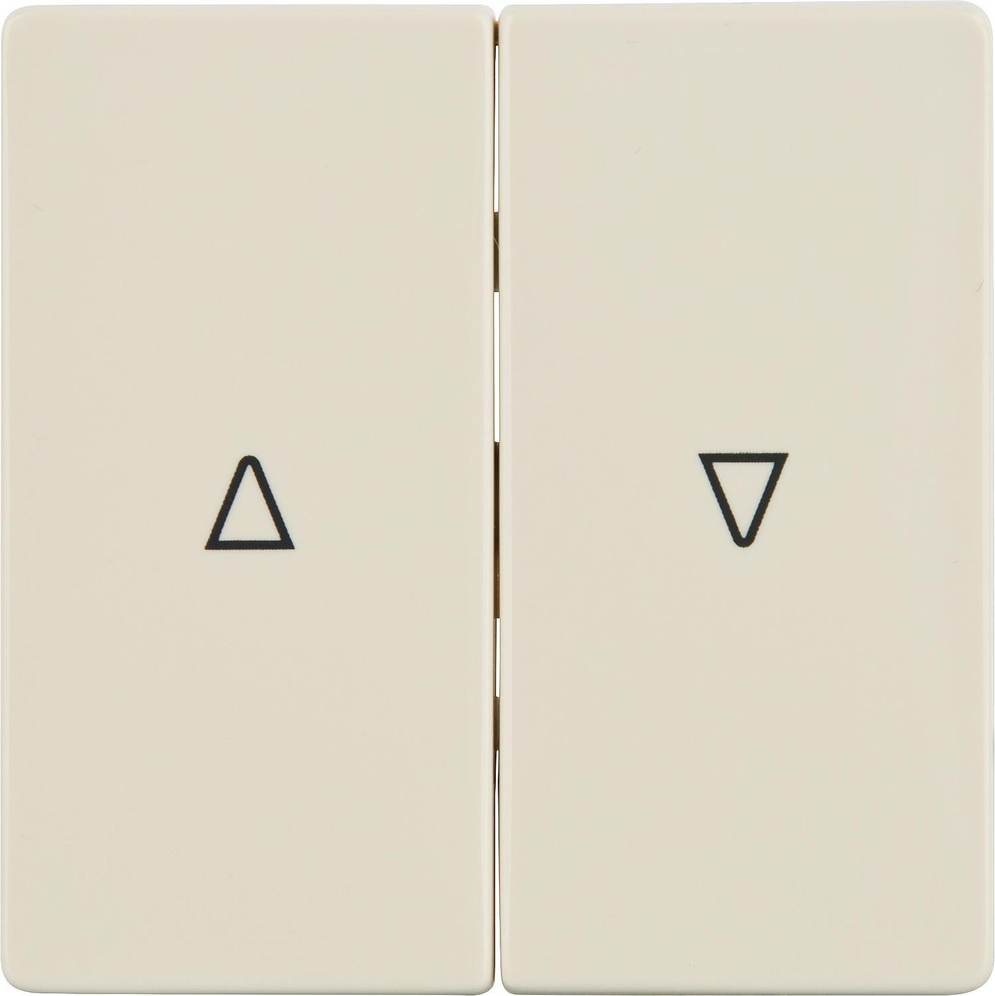Double rocker switch with up/down symbols, titanium white, 55 mm x 55 mm, IP20 protection rating, 1 piece