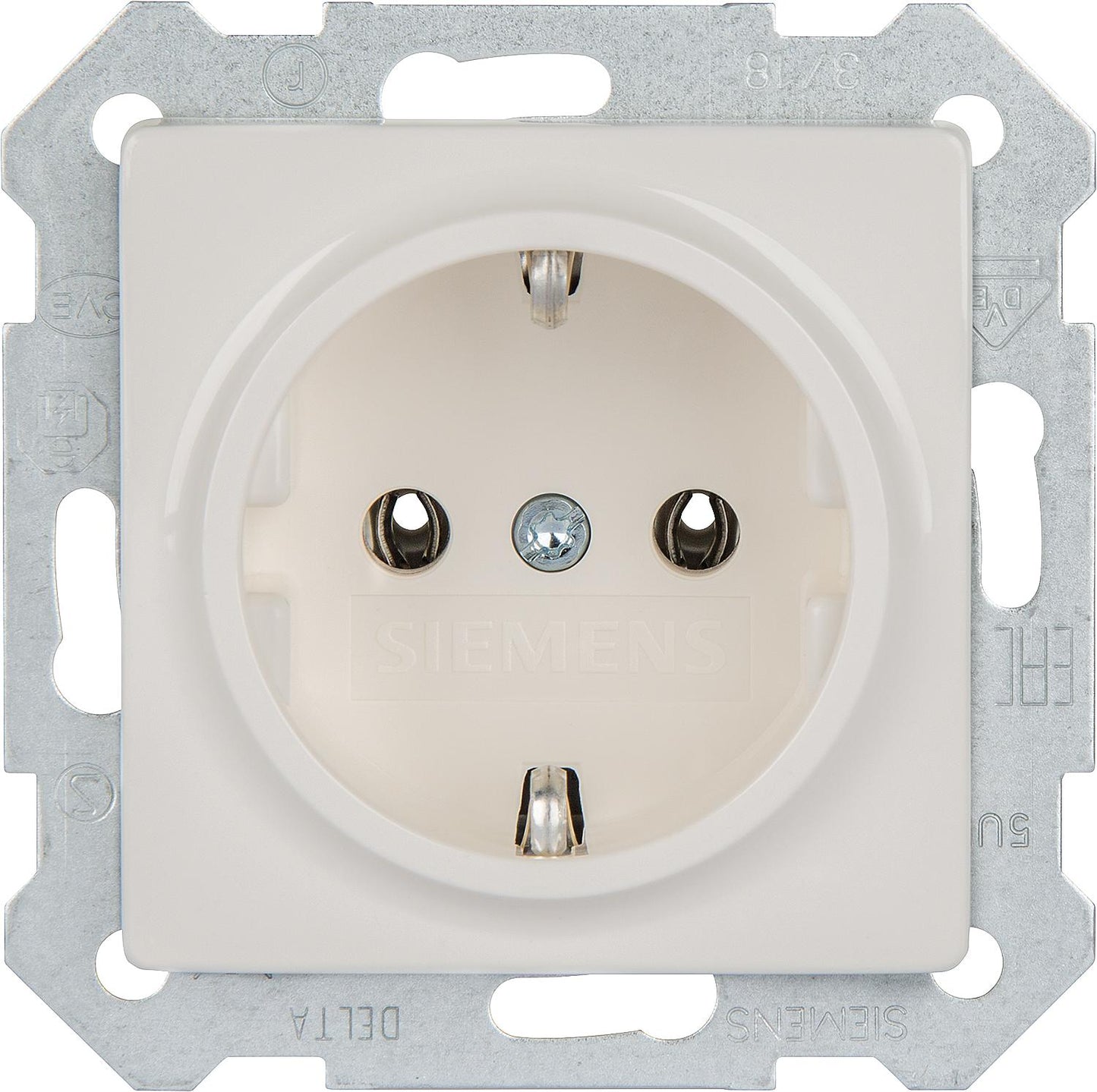 Socket with claws, titanium white / Protection class IP20, 1 piece