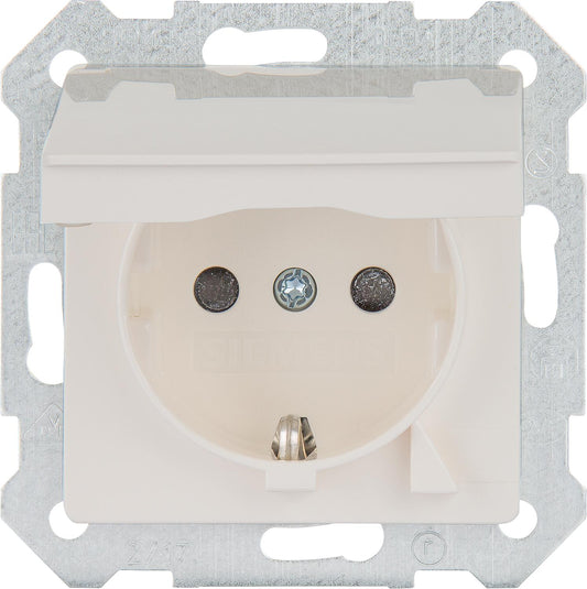UP-SCHUKO-Steckdose mit Klappdeckel und Kinderschutz