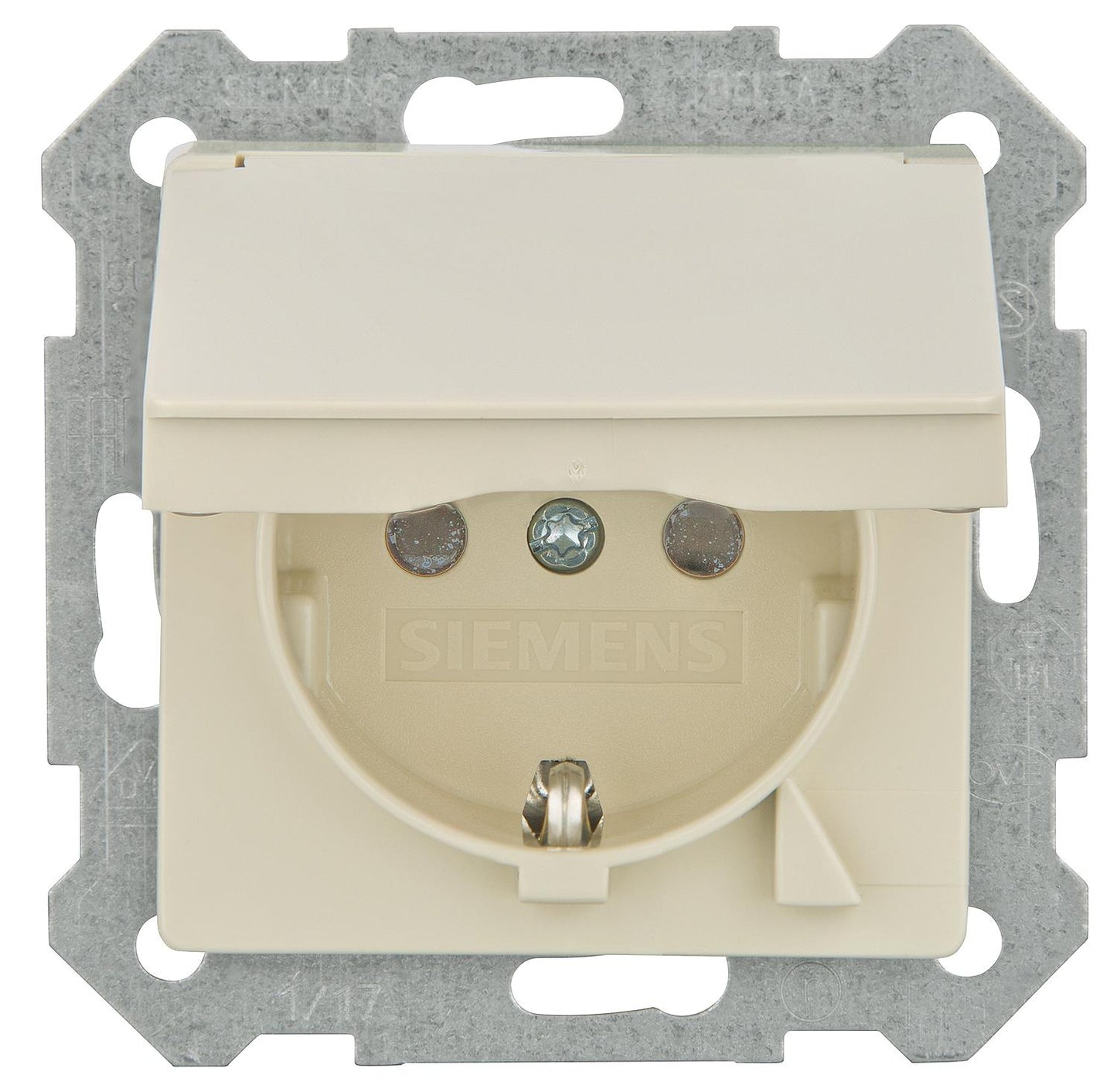 UP-SCHUKO-Steckdose mit Klappdeckel und Kinderschutz