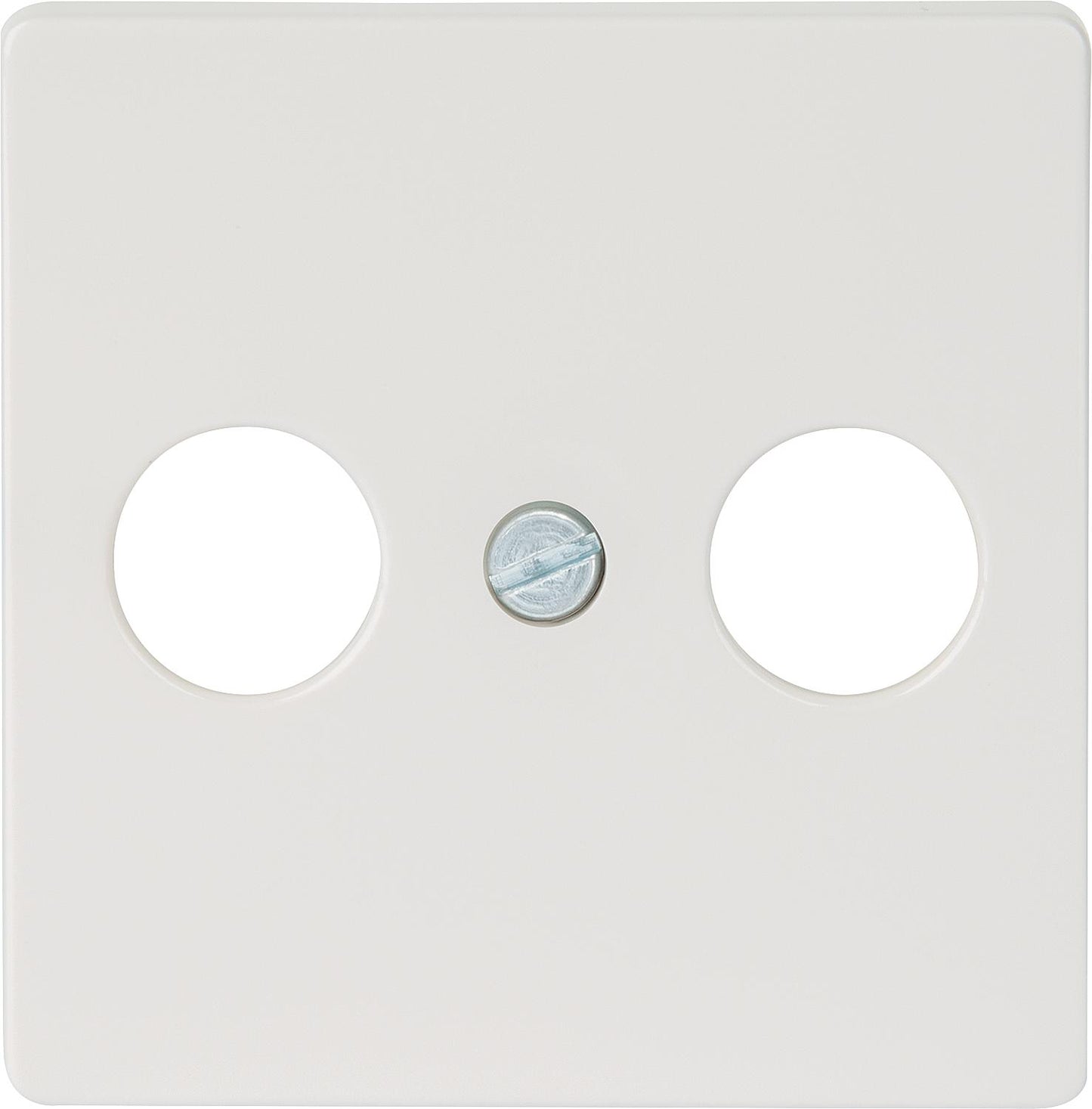Cover plate for TV/SAT connection, titanium white / Protection class IP20, 2-hole design / 1 piece