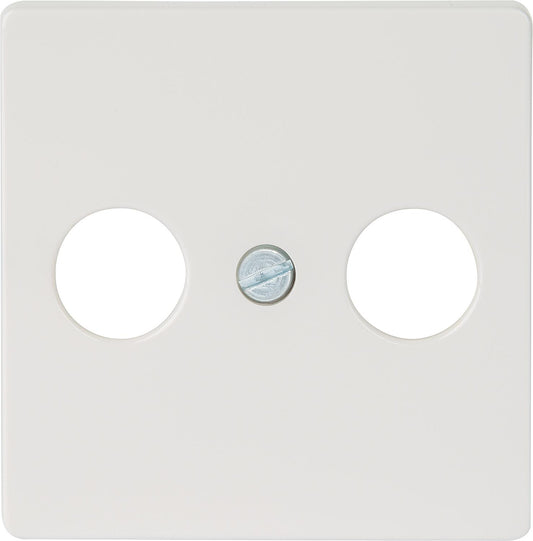 Abdeckplatte für TV / RF / SAT-Anschluss, 2-Loch-Ausführung Serie I-System