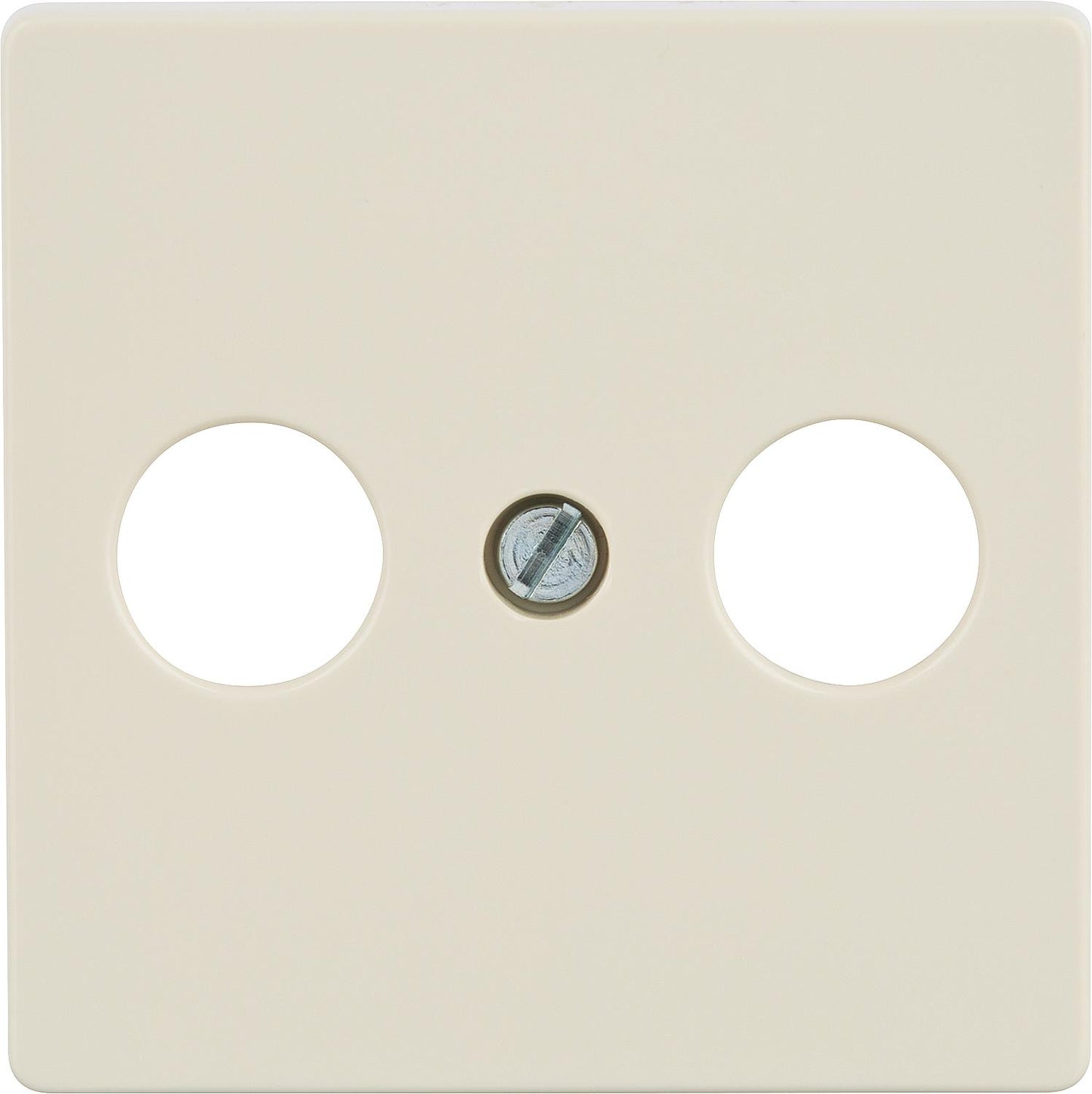 Cover plate for TV/SAT connection, titanium white / Protection class IP20, 2-hole design / 1 piece