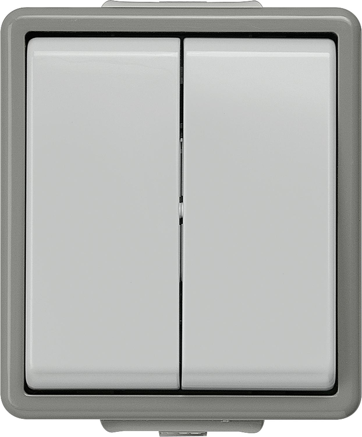 Surface-mounted series switch 75 mm x 66 mm x 54 mm, protection class IP44 / 1 piece