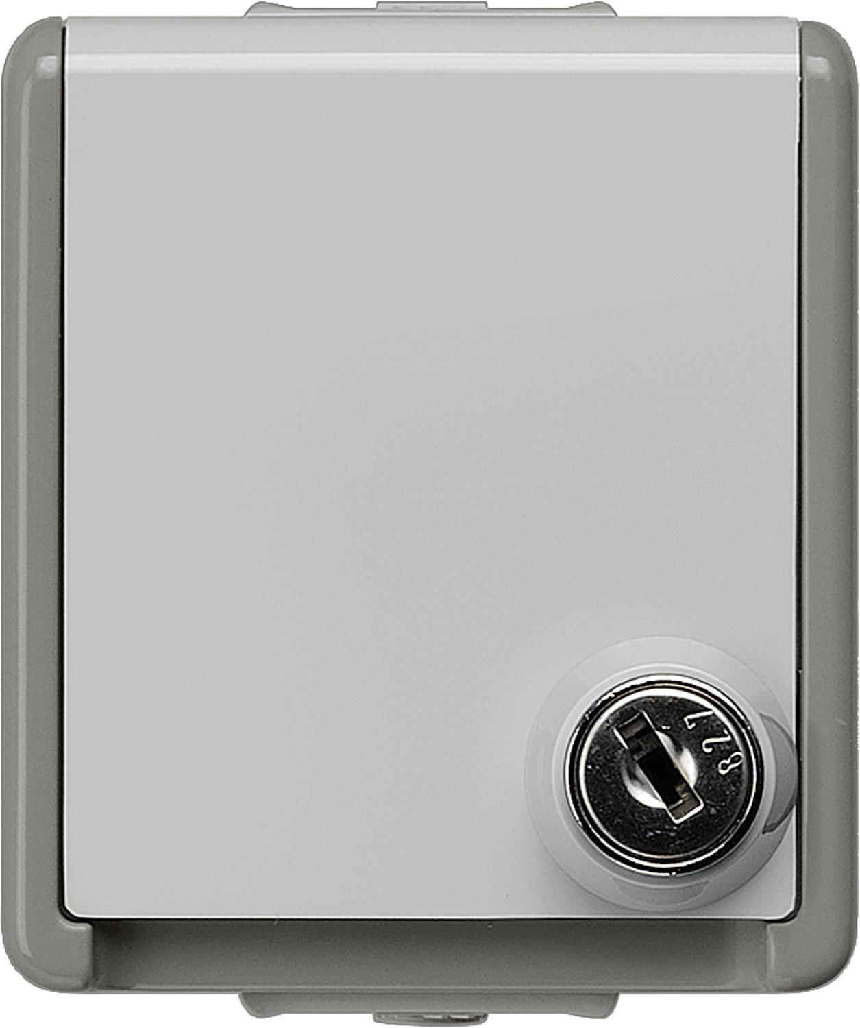 Surface-mounted SCHUKO socket 75 mm x 66 mm x 66 mm lockable/ protection class IP44/1 pc.