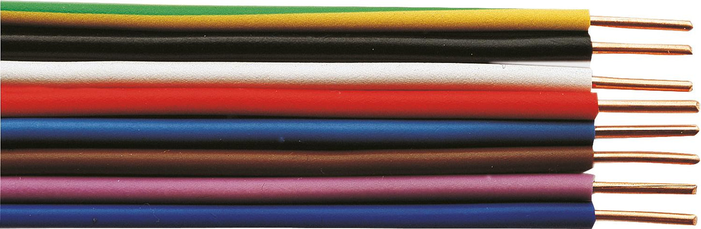 Insulated high-voltage cable H07V-U solid, 1 x 1.5 black - roll of 100m
