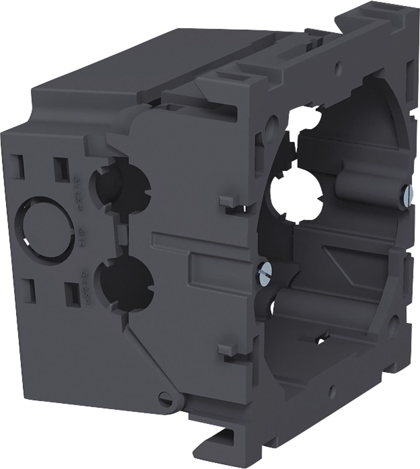 Device mounting box, simple stone grey type 71GD6 / pack of 5.