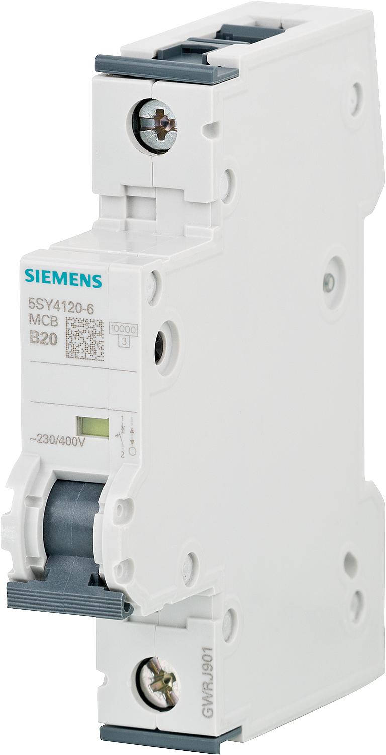 Siemens miniature circuit breaker, 10 kA, 1-pole, B10 A, 5SY4110-6