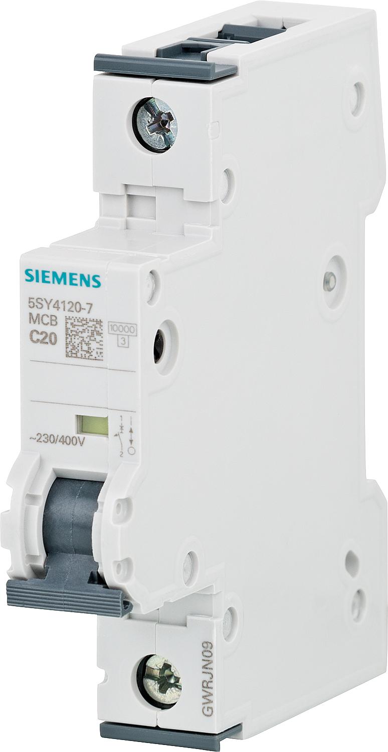 Siemens miniature circuit breaker, 10 kA, 1-pole, B10 A, 5SY4110-6