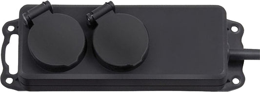 2-way power strip, IP44, 2 m connection cable