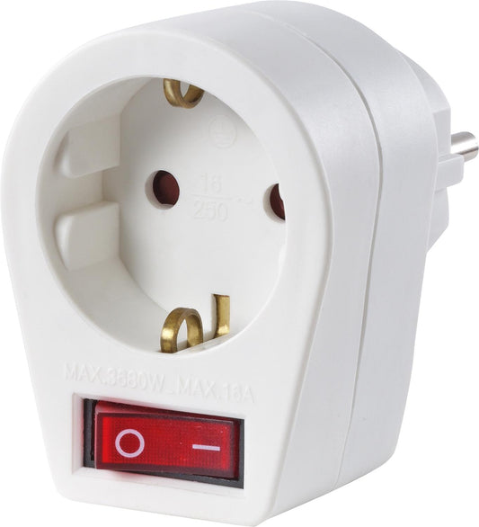 Plug switch with indicator light, white LSV 6492