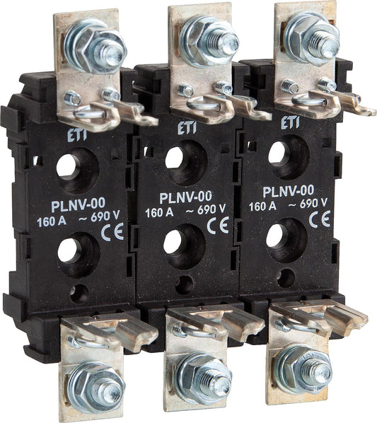 NH-Sockel Gr.00/3-polig, Schraubanschluss