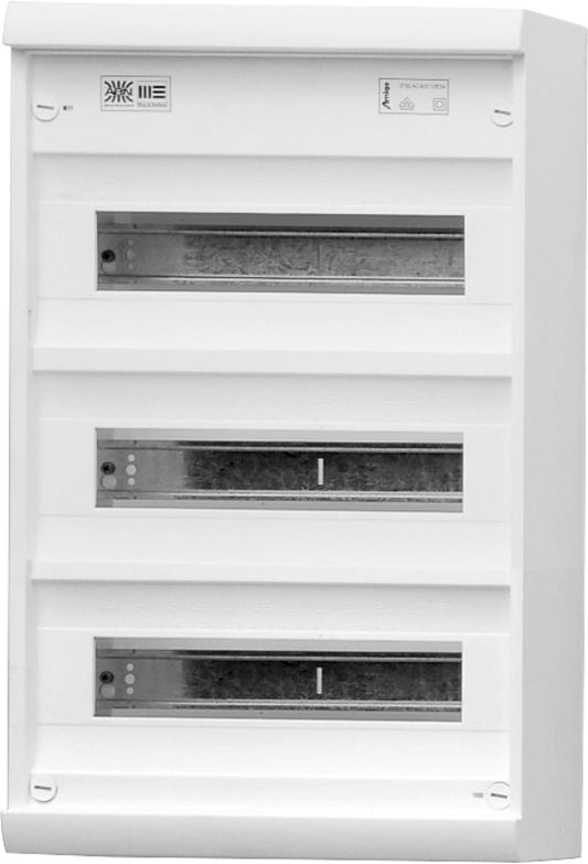 Small distribution board A36A, surface-mounted, 3x12(+2) modules, IP30, without door