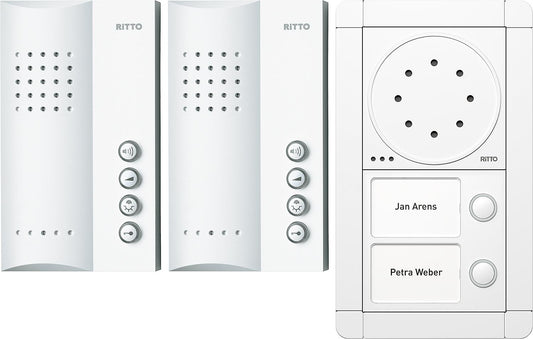 Türsprechanlage Ritto Portier Freisprechstelle 2 WE, weiss/weiss