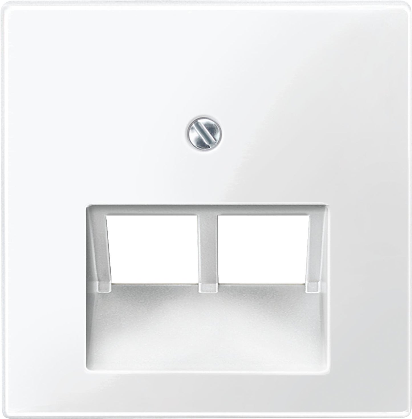 System M, Abdeckung UAE Datendose 2-Fach Merten, aluminium